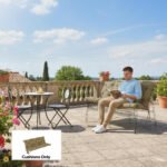 Bench Cushion Non-Slip Outdoor Swing Cushion w/Backrest Side Pocket for 3 Seater Patio Furniture Beige - Image 8