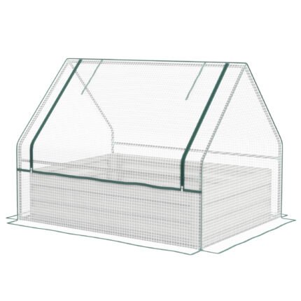 Raised Garden Bed with Outdoor Metal Planter Box
