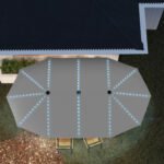 15ft Double-Sided Outdoor Umbrella with Solar Lights, UPF50+ Extra Large Aluminum Patio Umbrella with Crank - Image 8