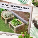Raised Garden Beds Set of 2, Metal and Wood Combined Planter Box, for Growing Flowers, Herbs and Vegetables - Image 4