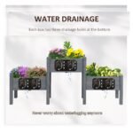 3 Tier Raised Garden Bed Freestanding Planter Box for Vegetables, Herb, Flowers - Image 6