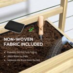 Wooden Raised Garden Bed with Trellis, Outdoor Planter Box with Storage Shelf for Vegetables, Flowers, Herbs - Image 7