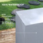 Outdoor Patio Hammock Porch Swing Cover with UV, Water, & Dust Fighting Material, 81" x 49" x 65", Dark Gray - Image 7