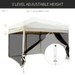 210D Oxford 10' x 10' Pop Up Canopy Tent with Netting, Instant Screen Room House, Tents for Parties, Height Adjustable, with Carry Bag, for Outdoor, Garden, Patio - Image 4