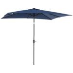 9' x 7' Solar Umbrella, LED Lighted Patio Umbrella for Table or Base with Tilt & Crank, Outdoor Umbrella for Garden, Deck, Backyard, Pool, Beach - Image 9