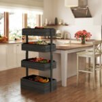 Outdoor Wooden Vertical Garden Planter, 4 Tier Planter Box, Self-Draining for Flowers, Vegetables, Herbs, Gray - Image 8