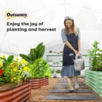 13' x 10' x 6.5' Tunnel Greenhouse Hoop House with Upgraded Galvanized Steel Frame and Large Windows, White - Image 8