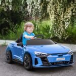 Electric Car for Kids, 12V Licensed Audi RS E-tron GT 3.1 MPH Kids Ride on Car, Ride-on Toy with Remote Control, 4 Suspension Wheels, Horn, Music, Lights, for Boys and Girls, Blue - Image 2
