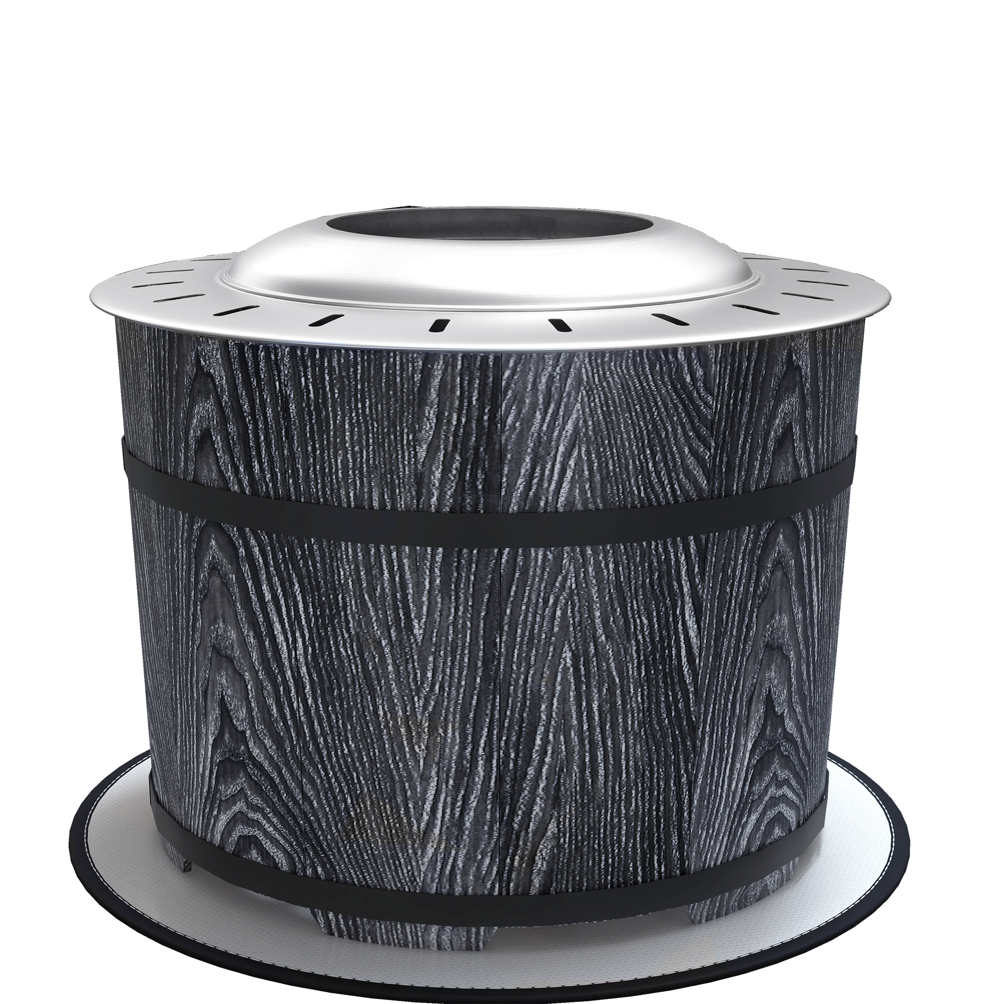 6j877819493650738.jpg Smokeless Fire Pit, Portable Camping Bonfire Stove with Mat for Backyard, Patio, Picnic, Magnesium Oxide, Black - Image 1