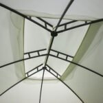 10' x 13' Outdoor Gazebo Patio Gazebo Canopy, Double Vented Roof, Steel Frame, Curtain Sidewalls, Sun Shade Shelter for Garden, Lawn, Backyard, Deck, Beige - Image 7