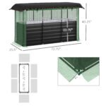 Galvanized Steel Planter Box with Crop Cage and Shade Cloth, Raised Garden Bed for Flowers, Veggies and Herbs, Dark Gray - Image 3