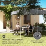 10' x 10' Heavy Duty Pop Up Canopy Tent with Sidewall, UPF50+ Instant Sun Shelter with Storage Pockets, Dark Blue - Image 5