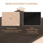 Raised Garden Bed with Legs, 48" x 22" x 30", Elevated Wooden Planter Box, Self-Draining with Bed Liner for Vegetables, Herbs, and Flowers Backyard, Patio, Balcony Use, Natural - Image 7