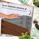 Galvanized Planter Box, 24" x 24" x 73.5" Raised Garden Bed with Tomato Cage for Climbing Vines, Brown - Image 6