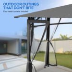 10' x 12' Outdoor Gazebo with Nettings, 2 Tier Patio Gazebo Canopy for Garden, Backyard, Deck - Image 5