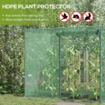 6 x 3ft Crop Cages for Garden, Plant Protectors from Animals, Two Zippered Doors, Storage Bag, 6 Ground Stakes, Green - Image 4