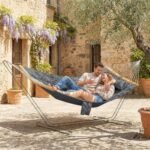 Outdoor Hammock 2-Person, with Pillow & Pad, 440 lbs Capacity, Gray - Image 2