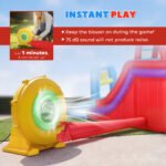 Inflatable Water Slide 6 in 1 with 480W Blower, Bounce House with Climbing Wall, Splashing Pool, Basketball Hoop - Image 6