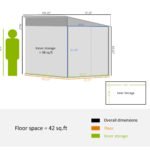 Garden Shed 4.6ft x 9ft Lockable for Lawn Mower Garden Yard, White - Image 3