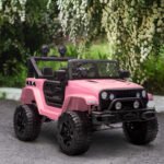 12V Kids Ride On Truck with Parent Remote Control, Battery Powered Electric Car with Spring Suspension, Adjustable Speed, LED Lights and Horn - Image 2