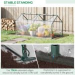 4' x 2' x 2' Portable Mini Greenhouse, Small Green House with PVC Cover, Roll-up Zippered Windows for Indoor, Outdoor Garden, Clear - Image 5