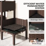 Plastic Raised Garden Bed with Legs, Self Watering Elevated Planter Boxes with Drainage Holes and Plugs, Easy Assembly - Image 7