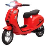 24V Kids Motorcycle with 3-Speed, Electric Motorcycle with Rear Suspension and LED Lights for 8-12 Years Old
