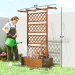 Wooden Trellis Planter Box, Raised Garden Bed to Grow Vegetables, Herbs and Flowers - Image 3