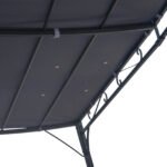Durable 10x10 Steel Pergola, Wall-Mounted with Canopy for Patio Perfect for Homeowners, Gray - Image 8