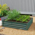 Galvanized Raised Garden Bed, 4' x 4' x 1' Metal Planter Box, for Growing Vegetables, Flowers, Herbs, Succulents, Green - Image 2