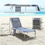 Tanning Chair Set of 2 with Face Hole and Side Table - Image 3