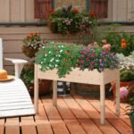 Raised Garden Bed with Legs, 48" x 22" x 30", Elevated Wooden Planter Box, Self-Draining with Bed Liner for Vegetables, Herbs, and Flowers Backyard, Patio, Balcony Use, Natural - Image 2