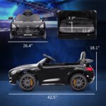 Mercedes-Benz AMG GTR Licensed 12V Battery Powered Kids Electric Car w/ Remote Control & Soft Start - Image 3