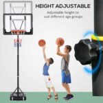 Portable Basketball Hoop System Stand with 33in Backboard, Height Adjustable 5FT-7FT Basketball Goal for Indoor Outdoor Use - Image 4