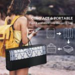 Reversible Outdoor Rug Carpet with LED Lights, 12' x 9' PP Straw Rug with Carry Bag and Ground Stakes - Image 7