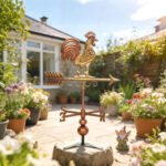 Metal Rooster Weathervane, Roof Mount Wind Direction Indicator, Outdoor Weather Vanes - Image 2