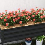 Galvanized Raised Garden Bed, Metal Planter Box with Legs, Storage Shelf and Bed Liner, Dark Gray - Image 8