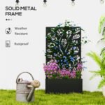 Metal Garden Bed with Trellis for Climbing Plants, Freestanding or Wall Mounted Flower Bed for Garden, Patio, Balcony - Image 6