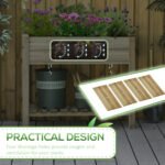 36" x 20" x 30" Raised Garden Bed, Elevated Wood Planter Box with Legs and Storage Shelf for Backyard, Patio, Balcony to Grow Vegetables, Herbs, and Flowers - Image 6