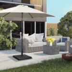 42lbs Resin Patio Umbrella Base, 20" Square Outdoor Umbrella Stand Holder for Parasol Poles 1.26", 1.5", and 1.9" Dia - Image 6