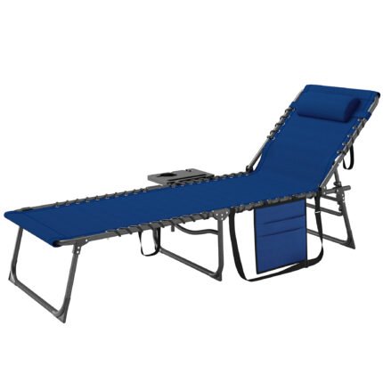 Folding Outdoor Chaise Lounge Chair Tanning Chair