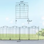 Garden Fence, 4 Pack, 44 in(H) x 12 ft(L) Folding Garden Fence Border, No Dig Ground Stake Metal Fence Panels for Outdoor Patio Yard Landscape - Image 3