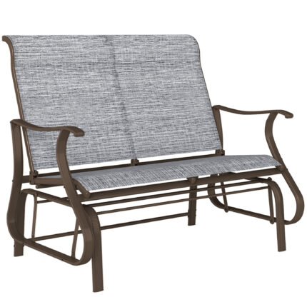 2-Person Outdoor Glider Bench，Patio Glider Loveseat Chair