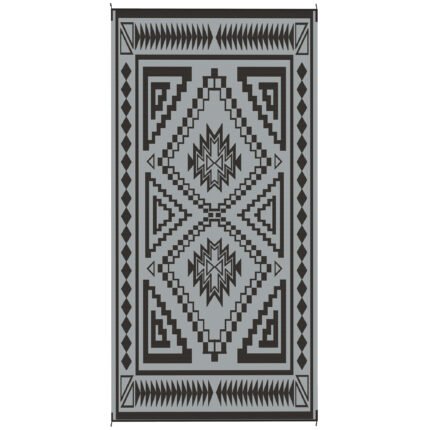 Reversible Outdoor Rug with Waterproof Plastic Straw
