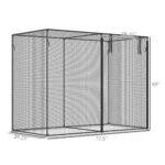 6 x 3ft Crop Cages for Garden, Plant Protectors from Animals, Storage Bag and 6 Ground Stakes, Black - Image 3