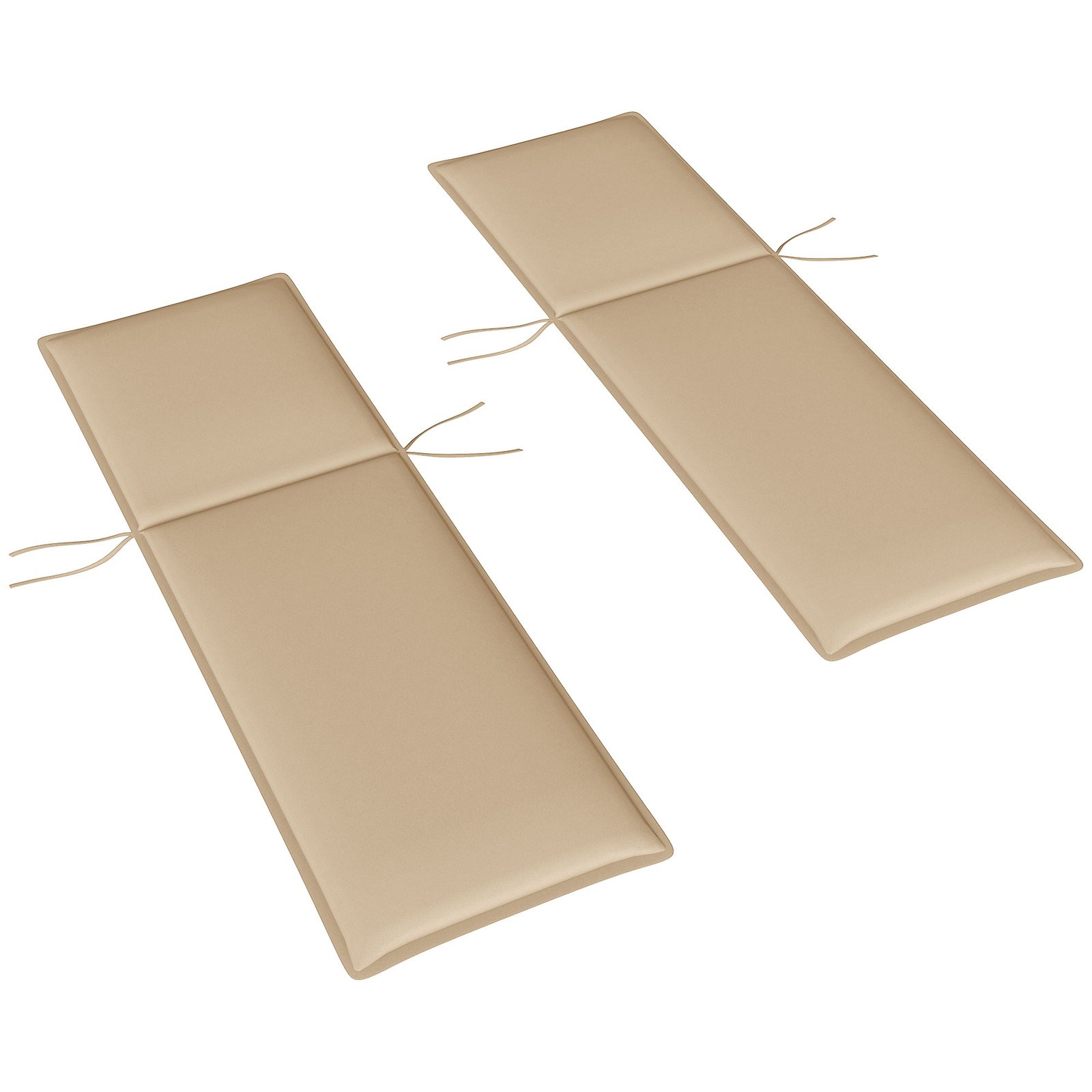 A1pa4719648070cd6.jpg Foldable Chaise Lounge Cushion Set of 2, Outdoor Lounge Chair Cushion Set, UPF50+ 200gsm Fabric, 76" x 23", Beige - Image 1