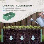 Galvanized Raised Garden Bed, Steel Outdoor Planters with Reinforced Rods, 71" x 36" x 23", Light Green - Image 4