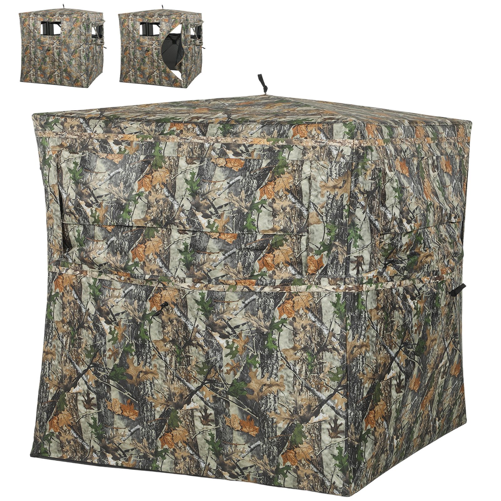 A9u9cb19d90985374.jpg Hunting Blind for 2 Person, See Through Pop Up Blind with 270-Degree View, Windows for Deer Hunting, Camouflage - Image 1