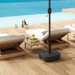 Square Patio Umbrella Base Holder, Heavy Duty Outdoor Umbrella Stand Base, Filled Up to 55lbs with Sand or 44lbs with Water for Garden, Poolside - Image 7