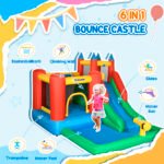 Kids Bounce House Inflatable Slide with Splash Pool, Water Cannon, Climbing Wall, Inflator Included, 6 in1 Bouncy Castle Kids Backyard Activity Outdoor Water Play Toy - Image 5